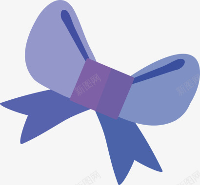 紫色蝴蝶结婴儿物品图标矢量图图标