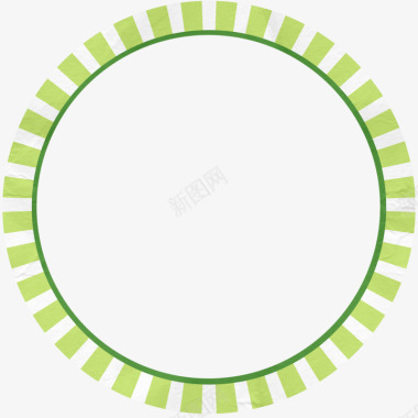 手绘绿色圆环图标图标