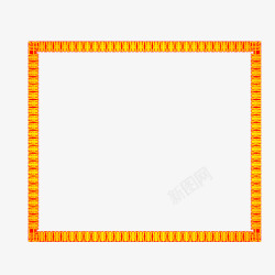 黄色方形中国风喜庆边框素材