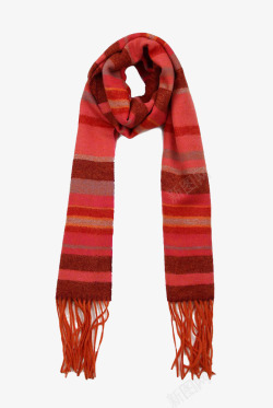 大红条纹羊绒围巾素材