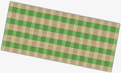 绿色春天条纹方格餐布素材
