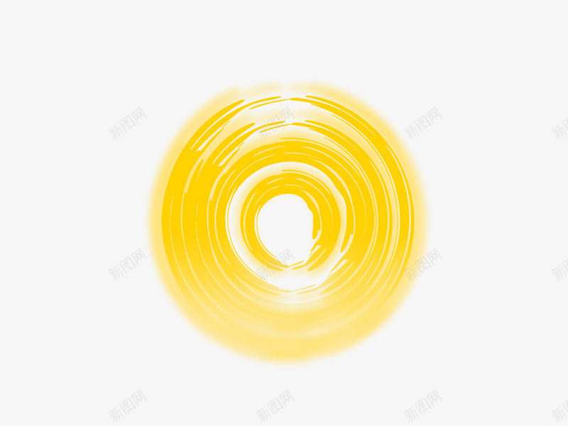 黄色圆形光环png免抠素材_88icon https://88icon.com 光环 圆形 黄色