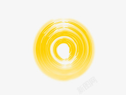 黄色圆形光环素材