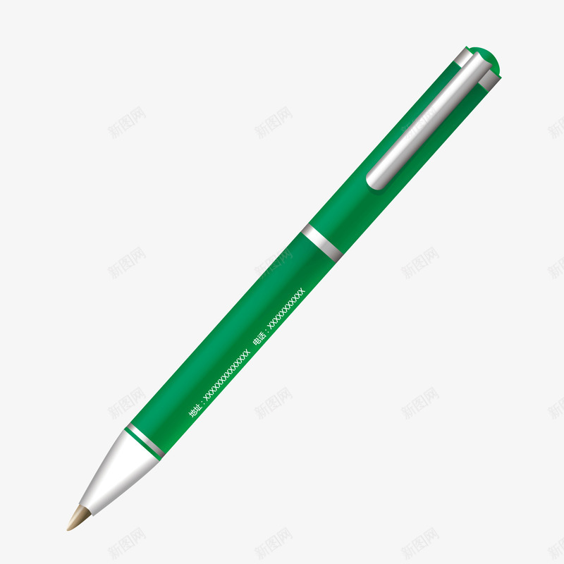 绿色质感商务签字笔圆珠笔png免抠素材_88icon https://88icon.com 商务 圆珠笔 签字笔 绿色 绿色质感 质感