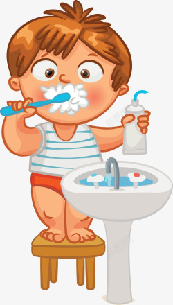 刷牙小孩刷牙的小孩高清图片