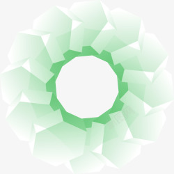 装饰圆环绿色几何素材