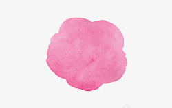 粉色五瓣泼墨花朵素材