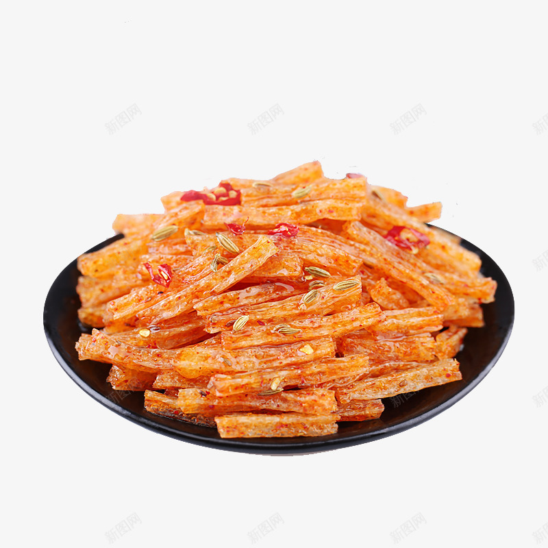 一盘美味的辣条png免抠素材_88icon https://88icon.com 产品实物 小吃 零食 香辣 麻辣