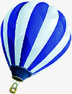 卡通蓝色条纹气球素材