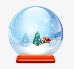 雪地场景水晶球高清图片