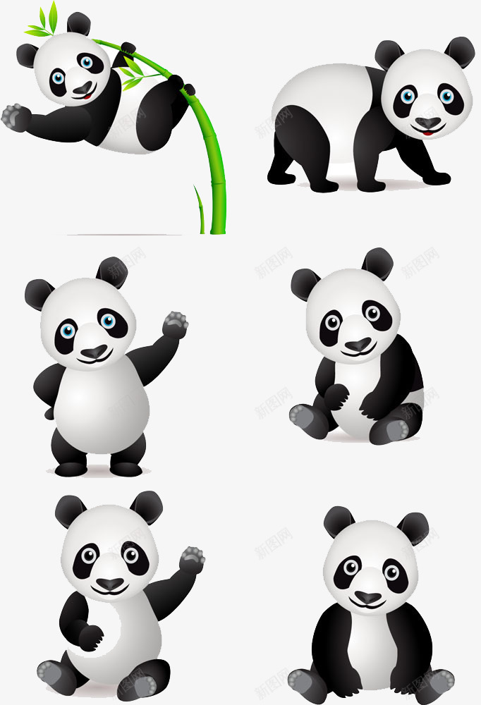 可爱小熊合集png免抠素材_88icon https://88icon.com 卡通 可爱 可爱熊猫 小熊 手绘 熊猫 爬竹子的熊猫 质感