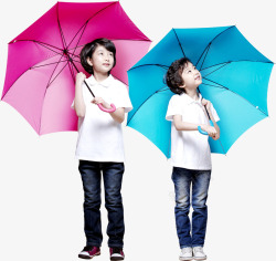 摄影公益广告打伞的小孩子素材
