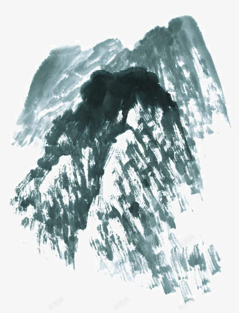 国画山石png免抠素材_88icon https://88icon.com 山石画 山石画法 手绘山石 水墨山石 泼墨山石 笔墨技法 芥子园画谱
