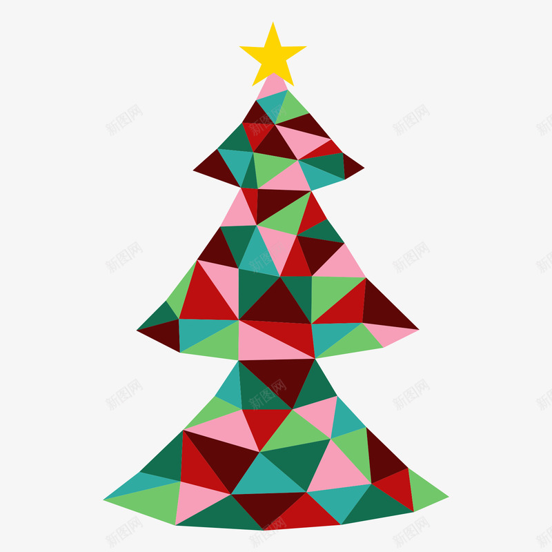 三角形拼接圣诞树背景png免抠素材_88icon https://88icon.com 三角形 圣诞树 抽象 拼接 菱形