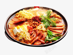 韩式食材美味的韩式火锅高清图片