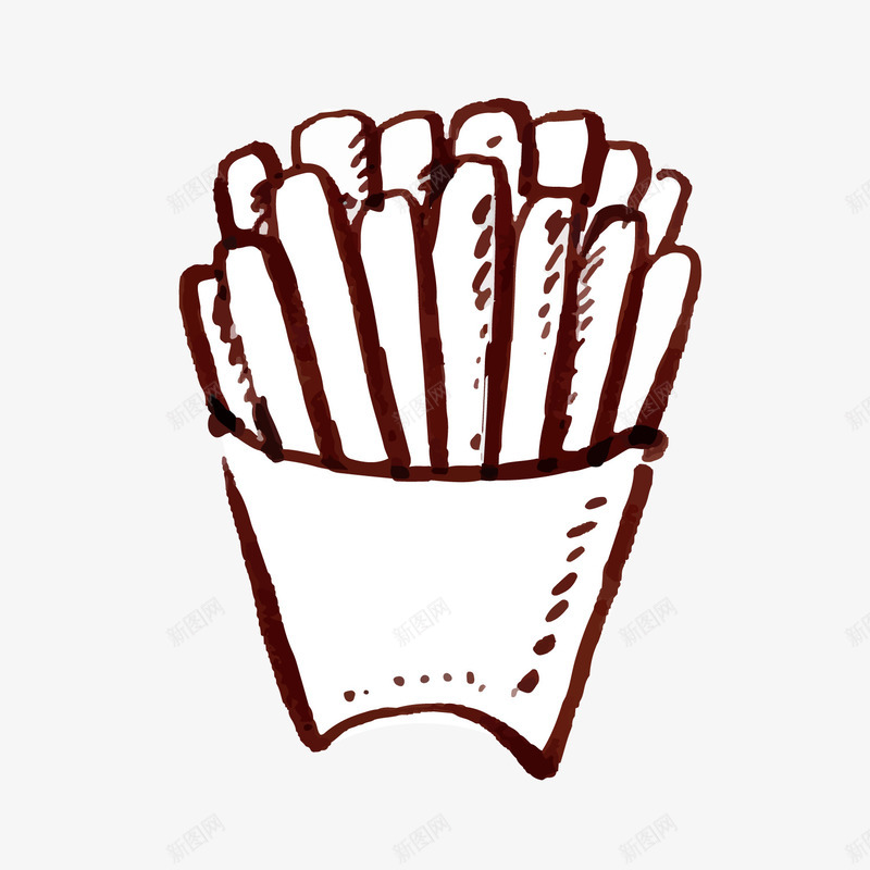 手绘薯条背景装饰png免抠素材_88icon https://88icon.com 卡通薯条 手绘薯条 美味薯条 背景装饰 食物