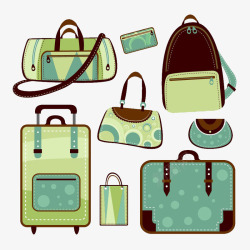 彩绘系列风格女士包包旅行箱文案素材