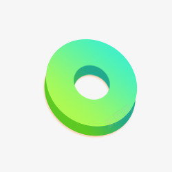 绿色圆环渐变素材