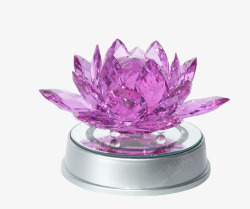 产品实物紫色水晶花素材