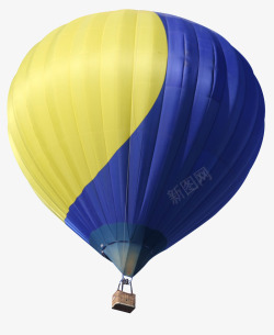 蓝黄色条纹氢气球素材