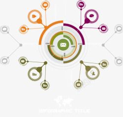 彩色圆环商务图矢量图素材