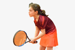 一个打网球的女孩素材