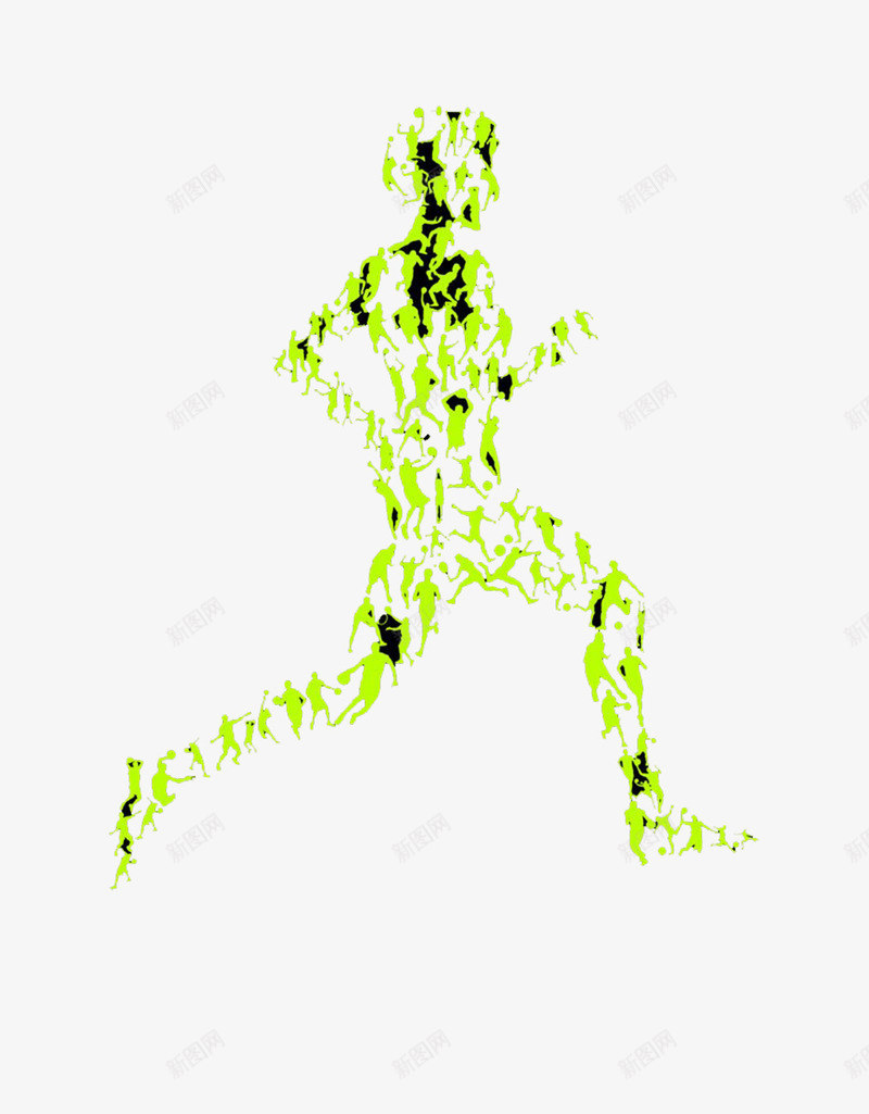 运动的人创意png免抠素材_88icon https://88icon.com 倡导运动 健康的生活方式 奔跑 绿色