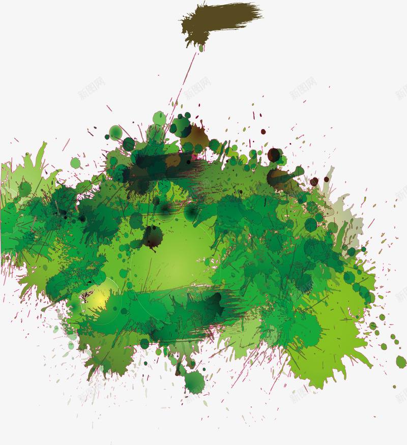 绿色泼墨矢量图ai免抠素材_88icon https://88icon.com 泼墨 涂鸦 绿色 颜料 矢量图