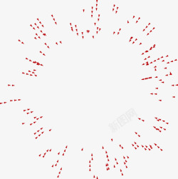 红色放射状圆环矢量图素材