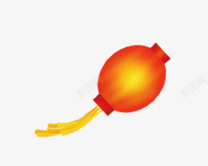 亮黄色漂浮灯笼png免抠素材_88icon https://88icon.com 喜庆 简约 过年