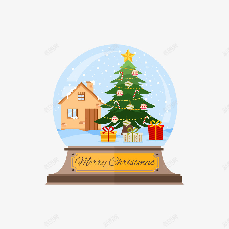 圣诞节水晶球png免抠素材_88icon https://88icon.com 矢量圣诞树