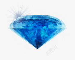蓝色钻石光素材
