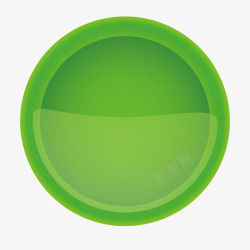 绿色渐变水晶图形圆矢量图素材