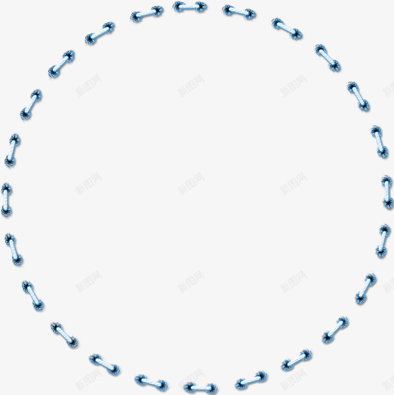 蓝色绳子穿孔圆环png免抠素材_88icon https://88icon.com 圆环 绳子圆环 蓝色圆环