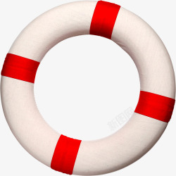 红白条纹卡通游泳圈素材