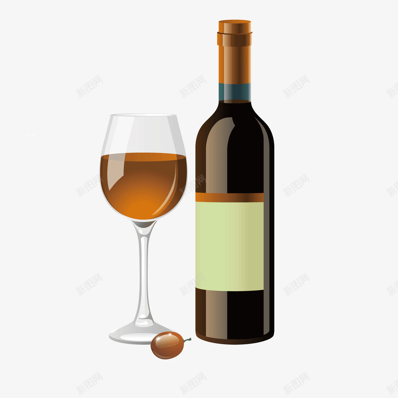 红酒葡萄酒png免抠素材_88icon https://88icon.com 红酒 葡萄酒 酒杯 酒瓶
