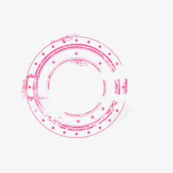 手绘粉色圆环背景素材