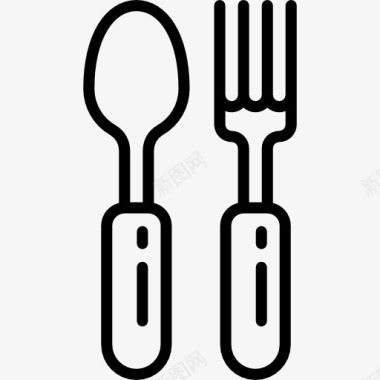 叉子勺子和叉子图标图标