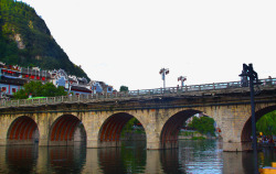 古镇旅游舞阳河大桥景观高清图片