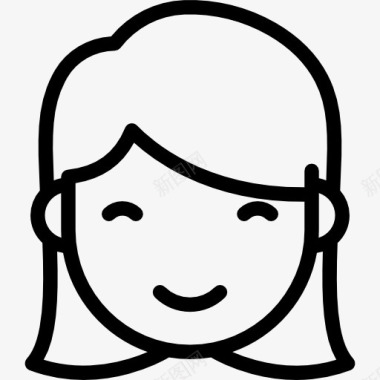童年的表达微笑的女孩图标图标
