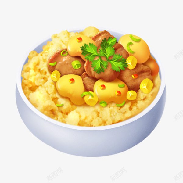 手绘饭菜png免抠素材_88icon https://88icon.com 手绘食物 碗 美味的食物