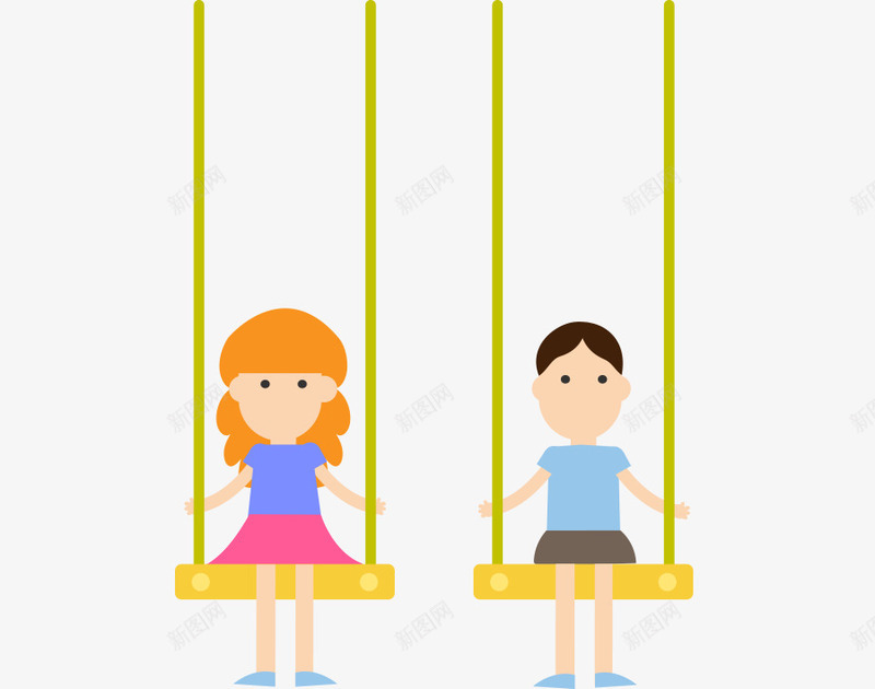 幼儿园游戏秋千小孩png免抠素材_88icon https://88icon.com 幼儿园 游戏 秋千