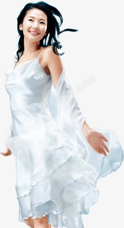 摄影女装海报白色裙子素材