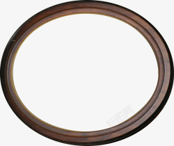棕色木质椭圆环素材