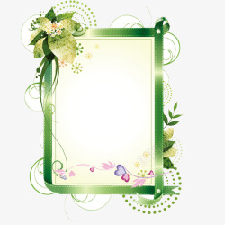 板报花边素材绿色边框高清图片
