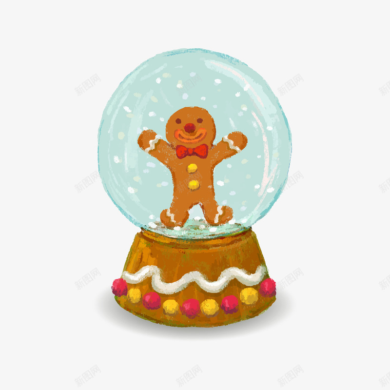 圣诞节水晶球png免抠素材_88icon https://88icon.com 圣诞节礼物 棕色圣诞水晶球 水彩圣诞节水晶球 矢量圣诞节元素