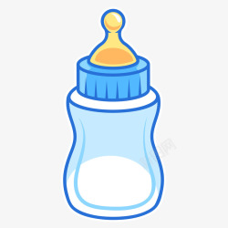 手绘婴儿奶瓶矢量图素材