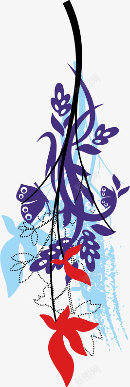 玻璃花png免抠素材_88icon https://88icon.com 梦幻花纹 潮流 花朵