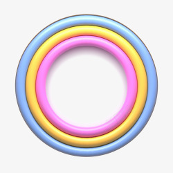 彩色呼啦圈环形素材