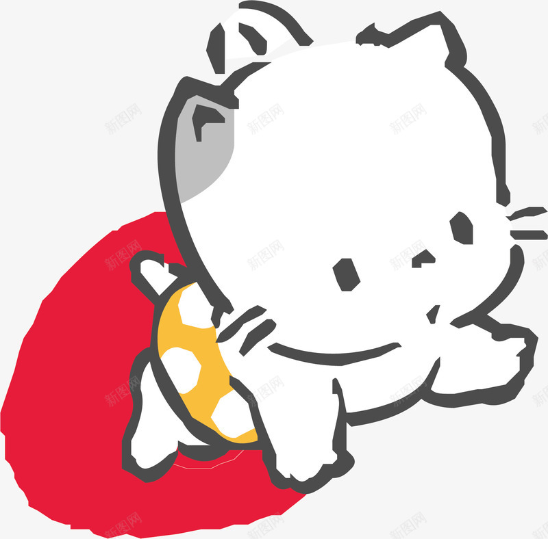 卡通小猫咪矢量图ai免抠素材_88icon https://88icon.com 动物 动画 卡通 可爱 小孩 简笔画 角色 矢量图